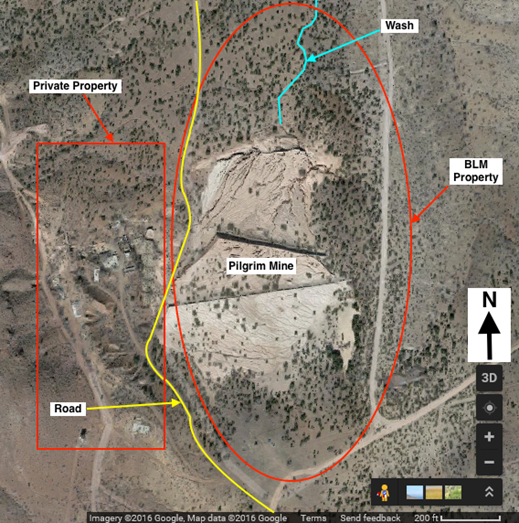 Figure 2: Detailed Map of Pilgrim Mine Site